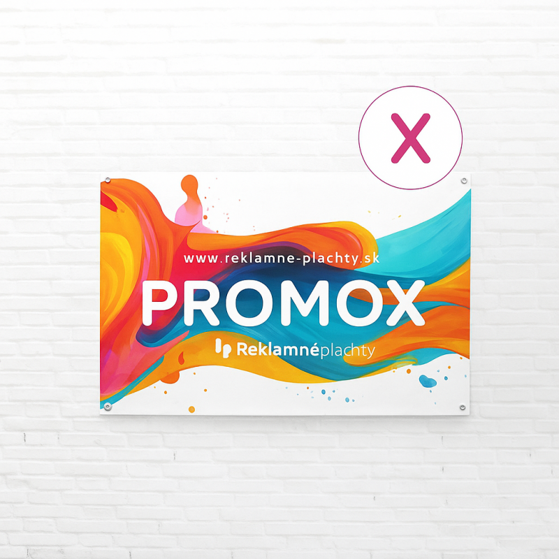 Reklamná plachta PROMO X | Lacný reklamný banner na mieru